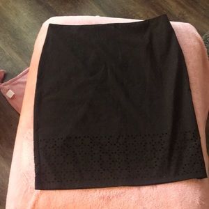 Black New York & Company eyelet skirt size 12